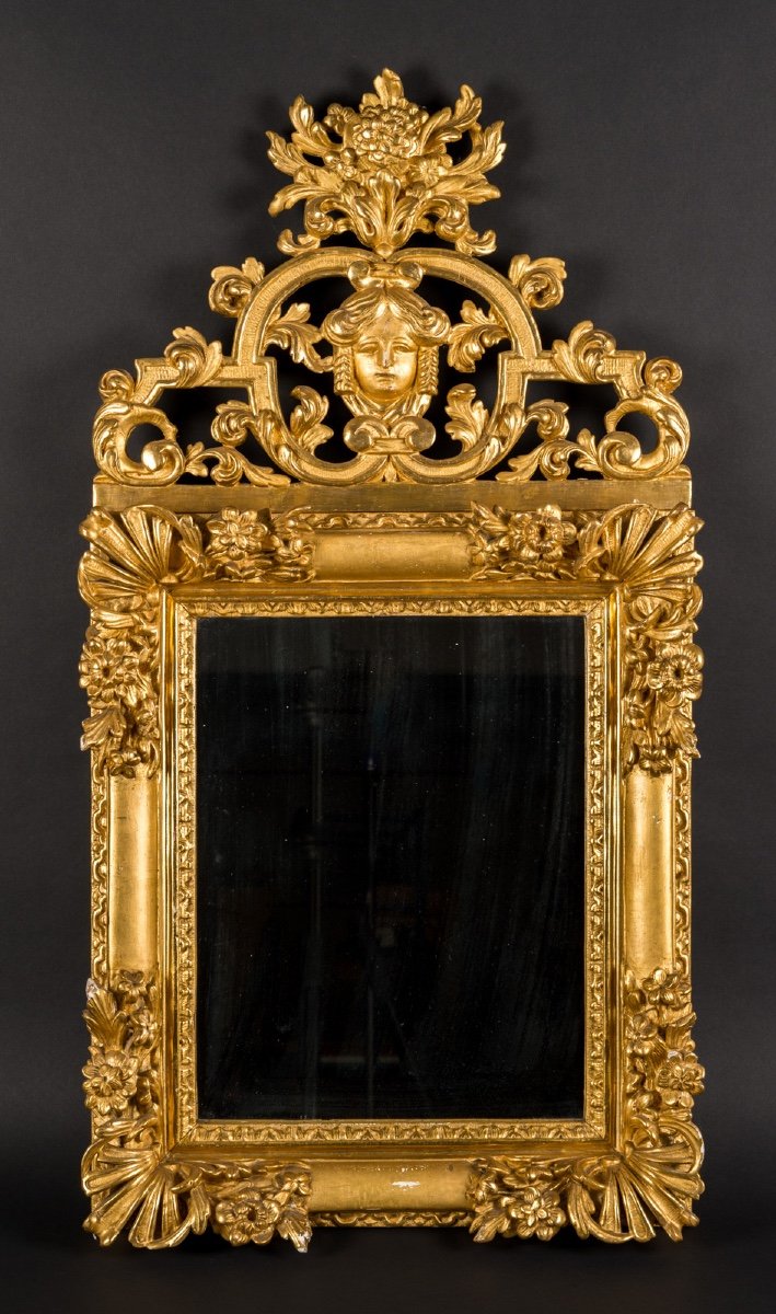 Miroir en bois sculpté - Style Louis XV