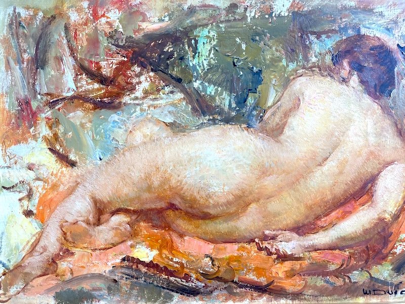 Maryse Ducaire (1911-1992) Reclining Woman-photo-3