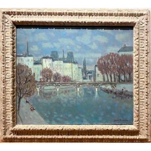 André Regagnon (1902-1976) - View Of The Seine