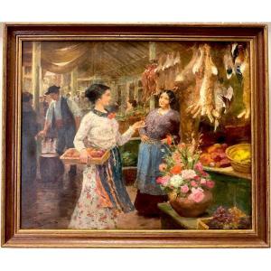 Victor Gilbert (1847-1935) "at The Market"