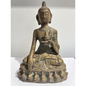 Bouddha Tibétain En Bronze 