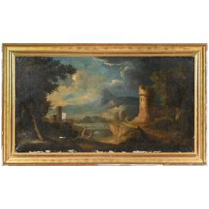 Très grand tableau Ecole Française XVIIIème