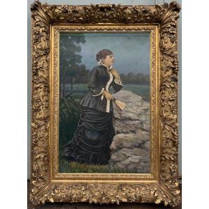 Huile sur toile de Pierre Bonnaud (1865 - 1930) - Portrait
