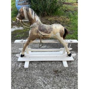 Cheval en peau 1900 en état de fonctionnement 