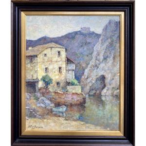 Albert REGAGNON (1874-1961) - Le moulin sur le Salat 