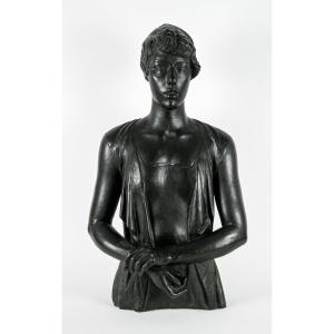 Ernest Léon Drivier (1878–1951) Bust Of Mademoiselle J. Jossonne, Known As “the Young American”