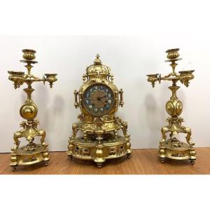 Napoleon III-era Gilded Bronze Inlay