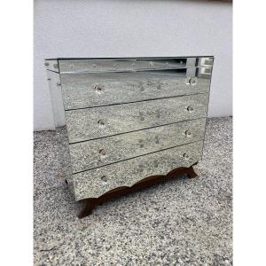 1950s Glass Chest Of Drawers