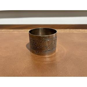 Antique Solid Silver Napkin Ring – Floral Design