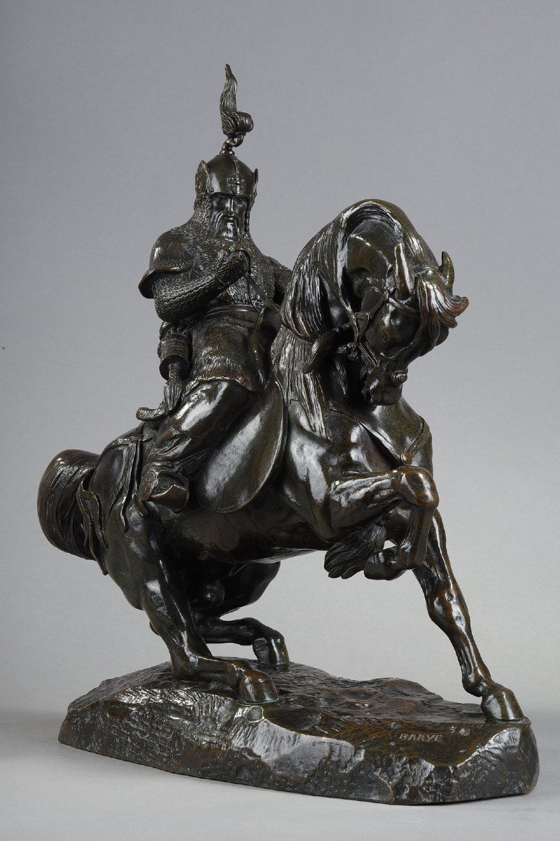 Tartar Warrior Stopping His Horse - Antoine-louis Barye (1796-1875)-photo-1