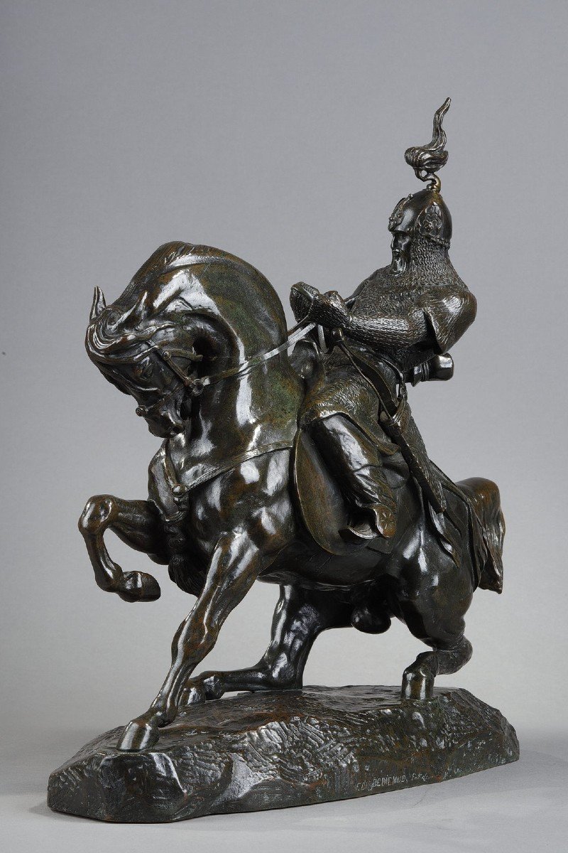 Tartar Warrior Stopping His Horse - Antoine-louis Barye (1796-1875)-photo-3