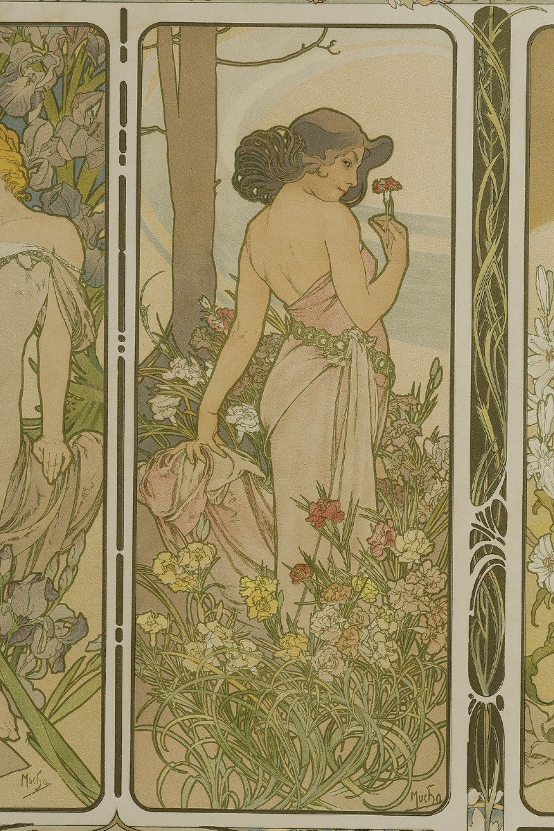 Les Fleurs - Alphonse MUCHA (1860-1939)-photo-2