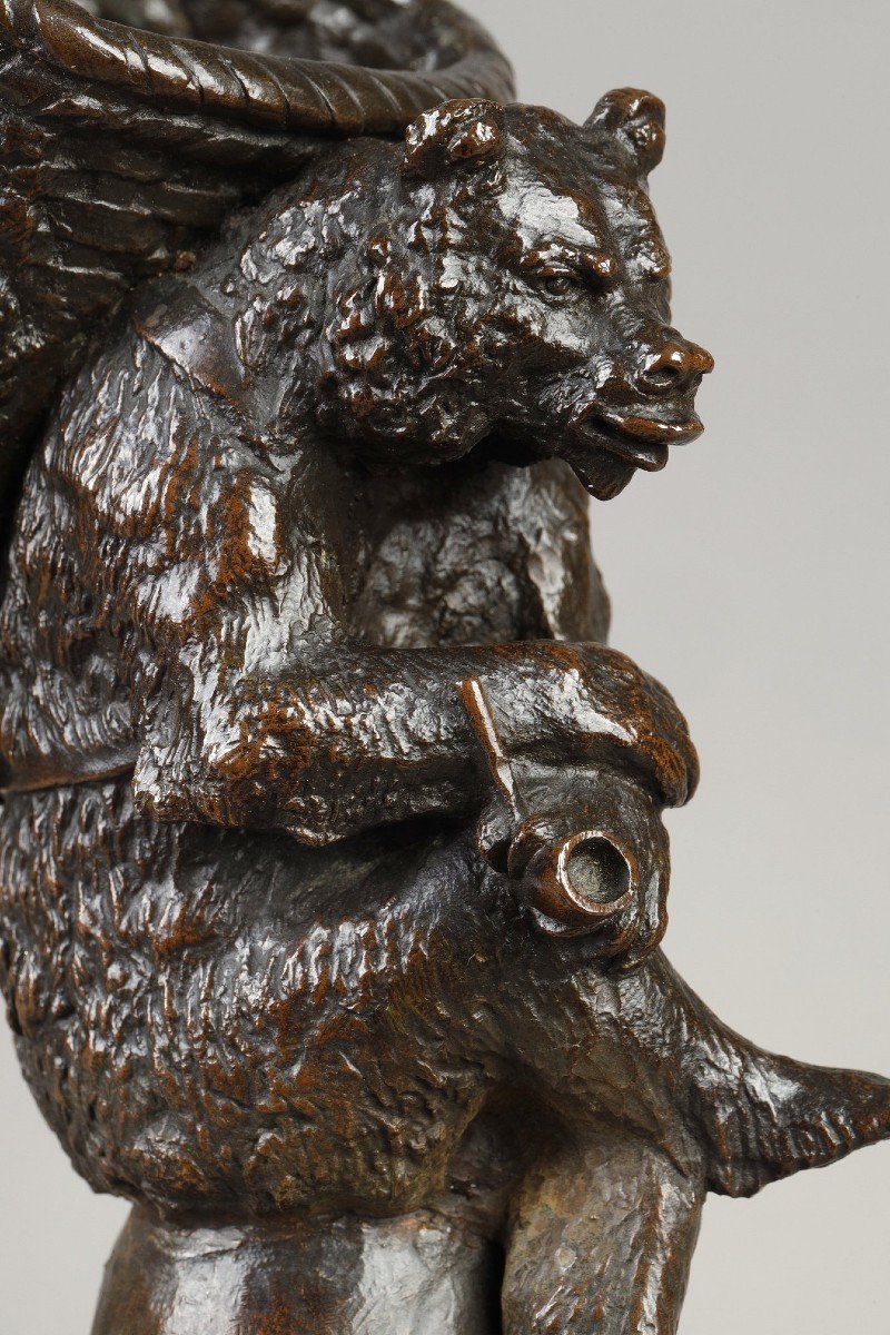 Bear Carrying A Basket, With A Dog - Christophe Fratin (1801-1864)-photo-4
