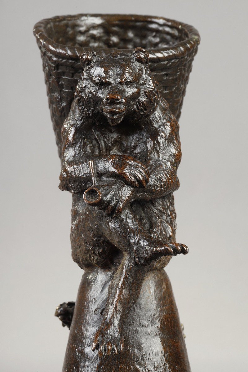 Bear Carrying A Basket, With A Dog - Christophe Fratin (1801-1864)-photo-1