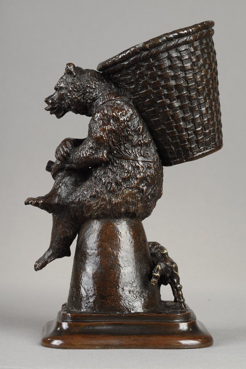 Bear Carrying A Basket, With A Dog - Christophe Fratin (1801-1864)-photo-6