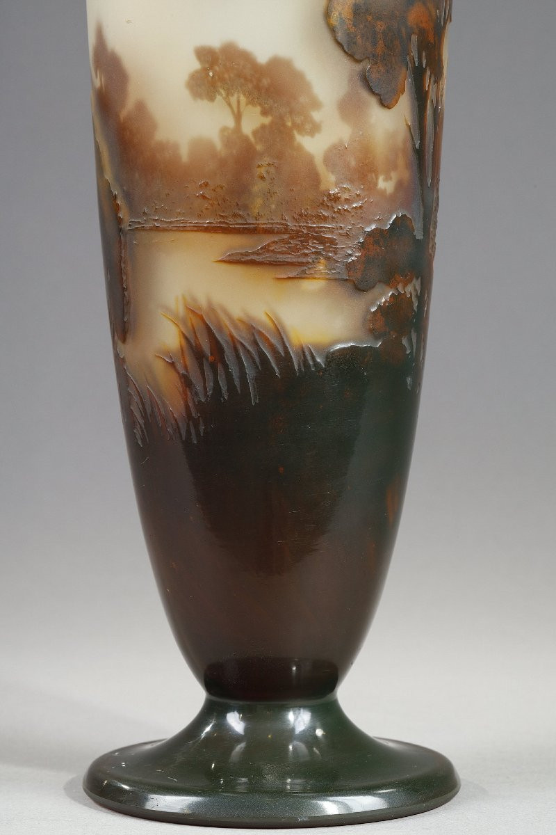 Vase au paysage lacustre - Etablissements GALLE-photo-4