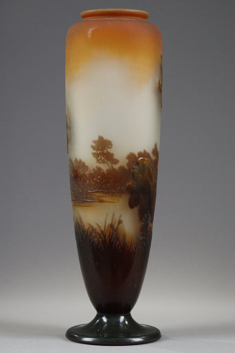 Vase au paysage lacustre - Etablissements GALLE-photo-3