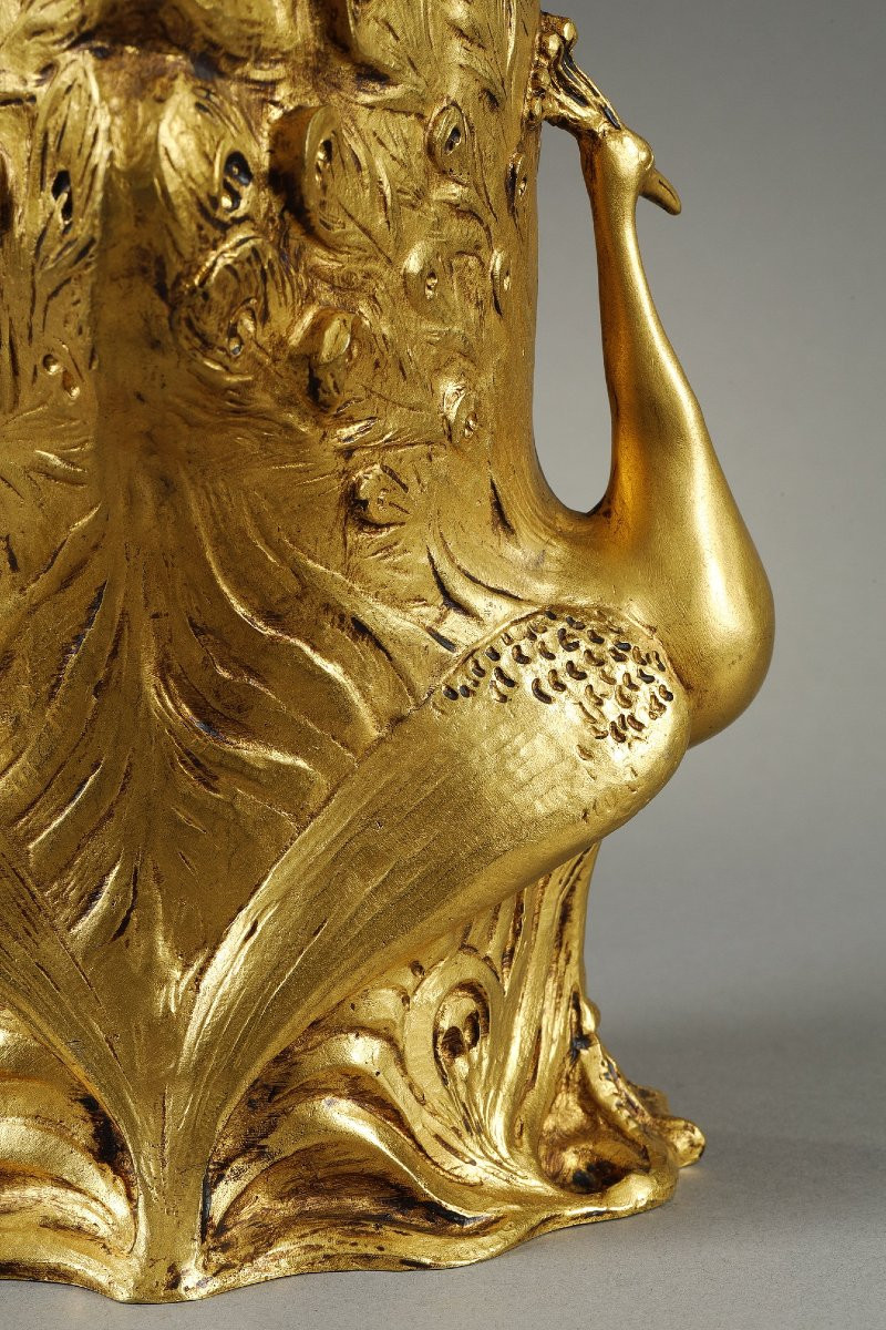 Peacock Vase - Léopold Savine (1861-1934)-photo-2