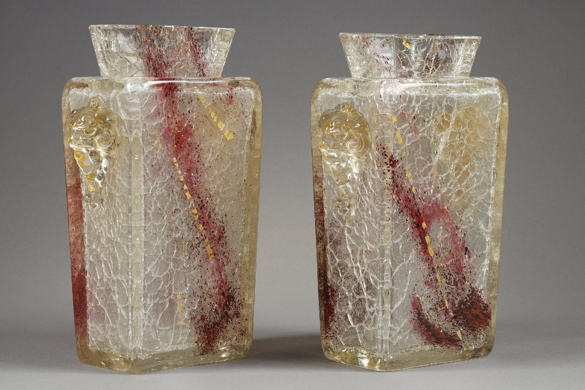 Pair Of Vases With Chimeras - Eugène Rousseau (1827-1890)-photo-3