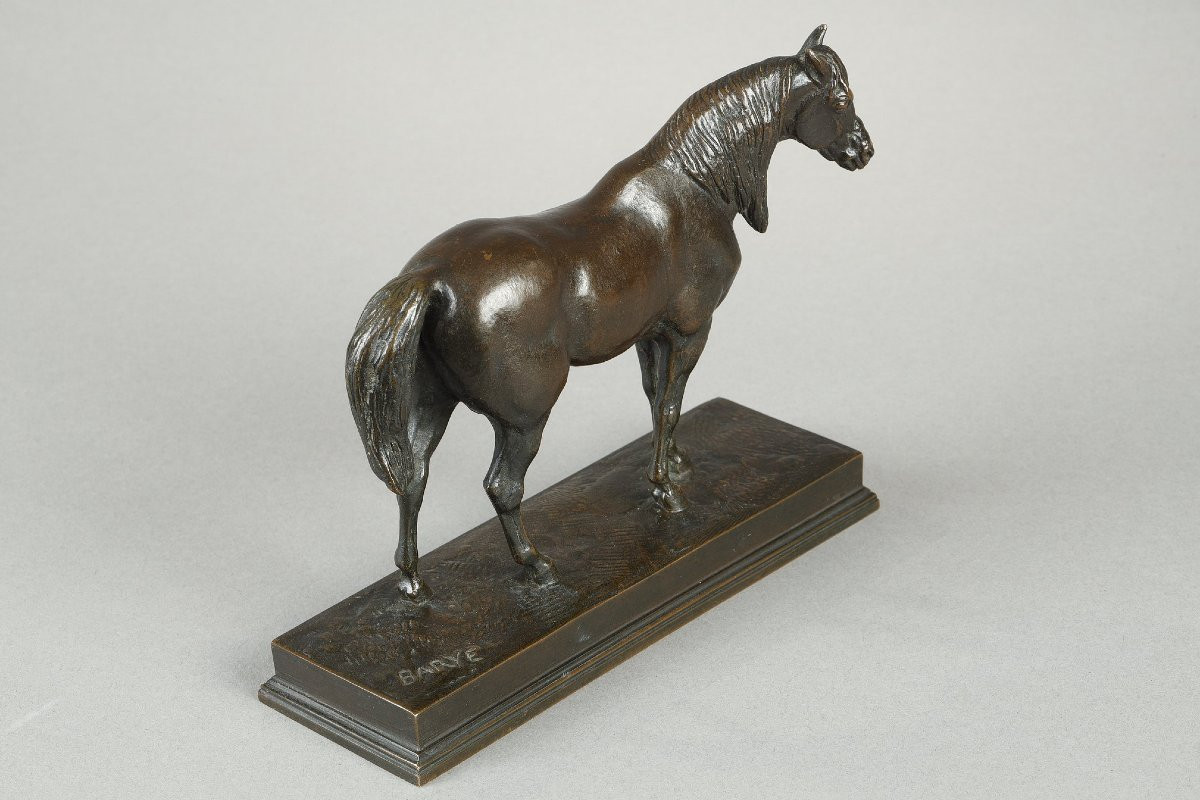 Cheval "Demi-sang tête levée" - Antoine-Louis BARYE (1796-1875)-photo-3