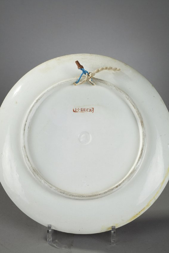 "louis XI" Plate - Théodore Deck (1823-1891)-photo-2