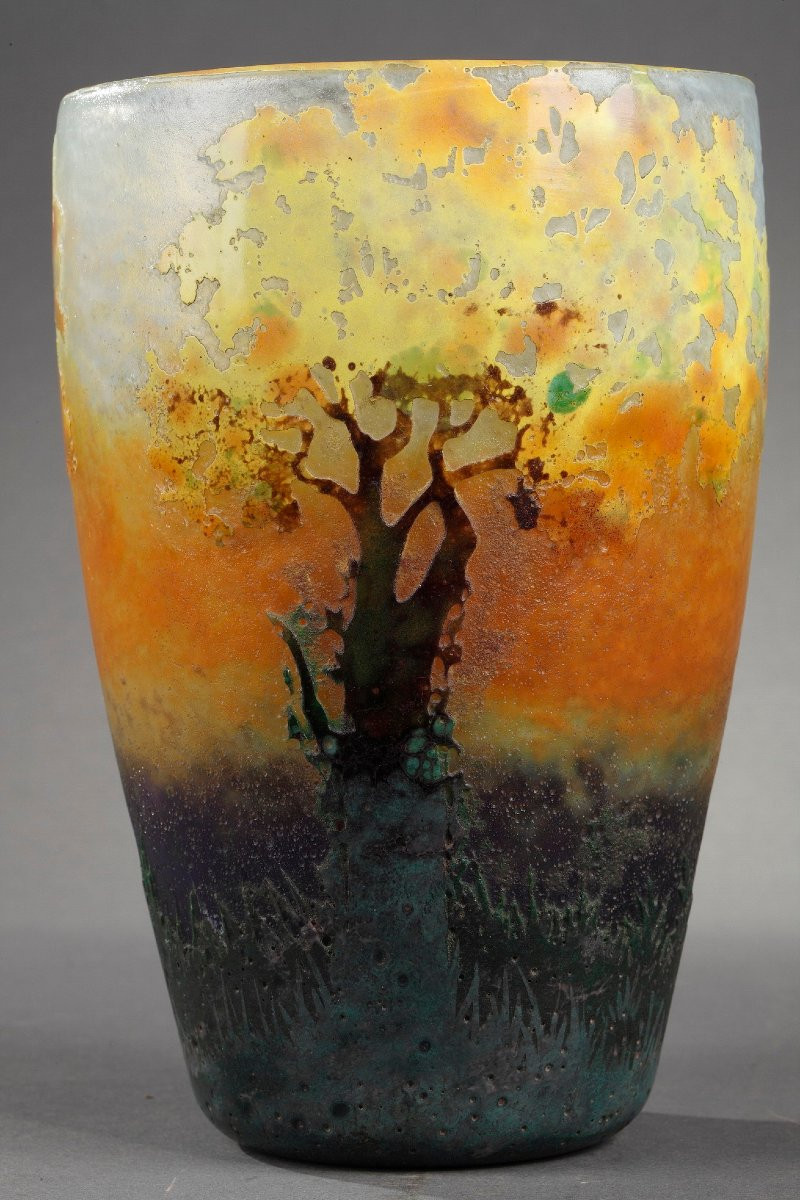 Vase With Birches In Autumn - Daum, Clain And Perrier-photo-4
