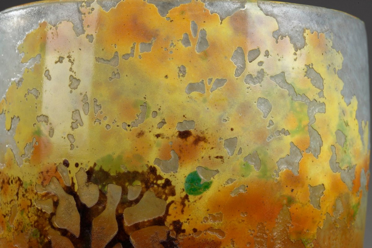Vase With Birches In Autumn - Daum, Clain And Perrier-photo-2