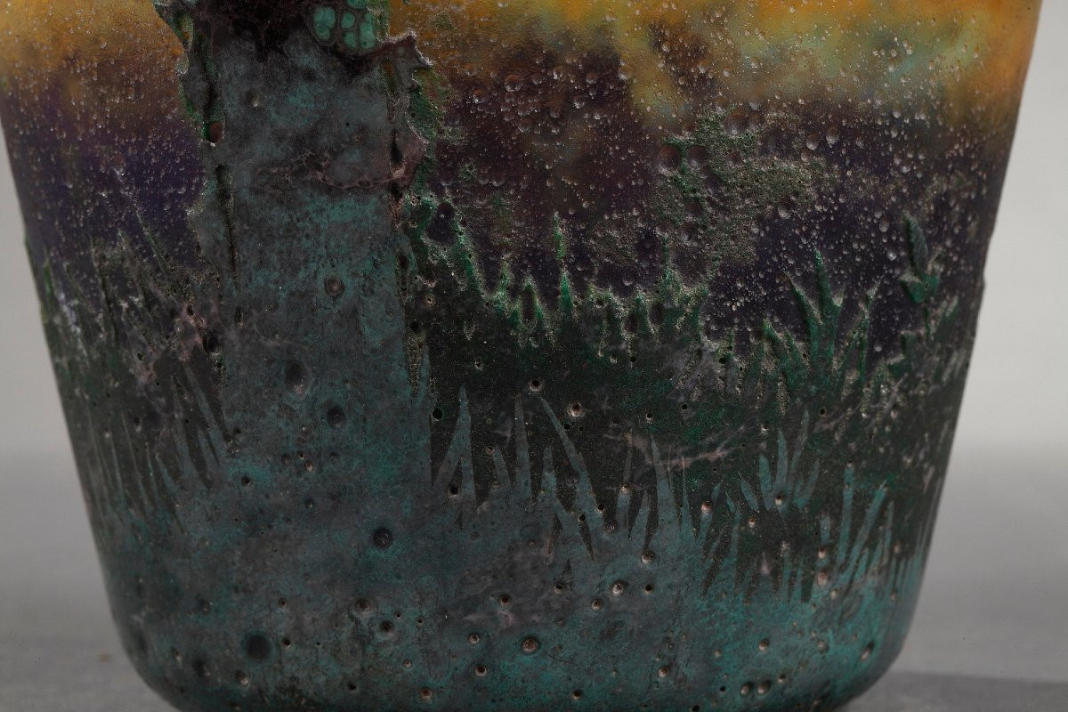 Vase With Birches In Autumn - Daum, Clain And Perrier-photo-3