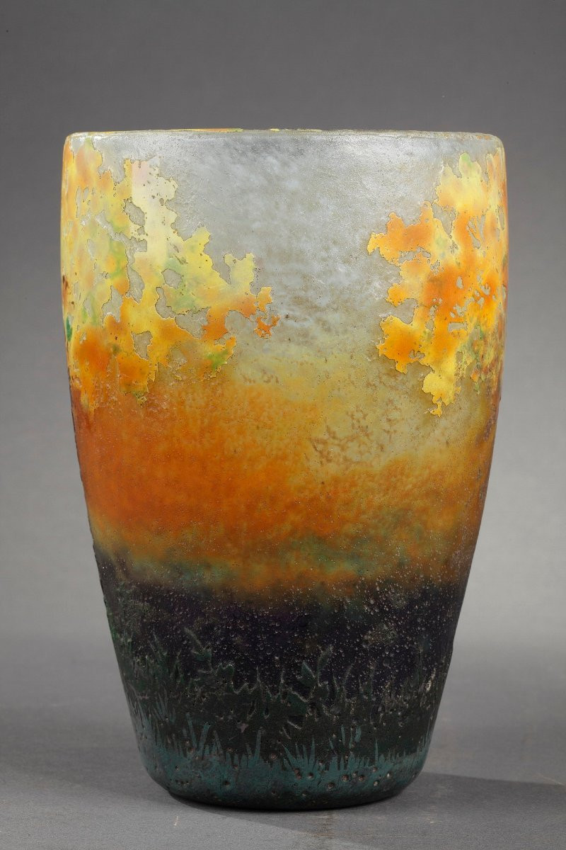 Vase With Birches In Autumn - Daum, Clain And Perrier-photo-4