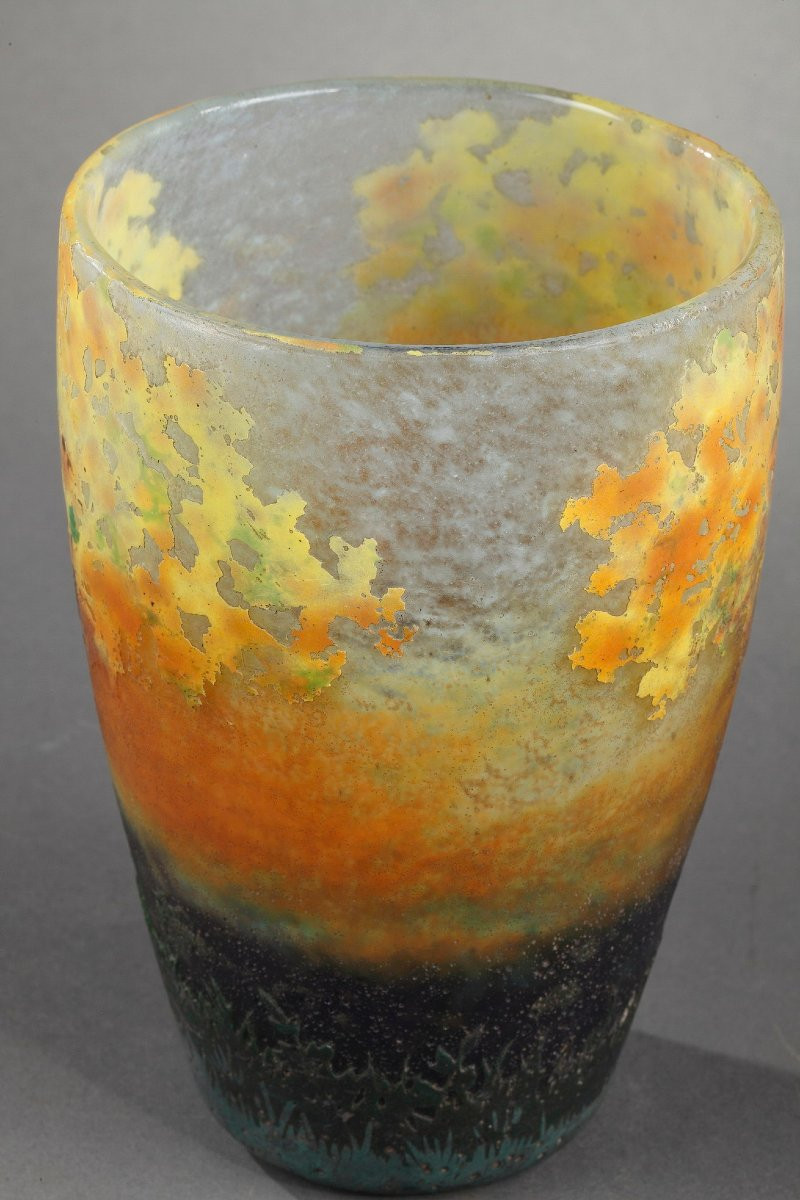 Vase With Birches In Autumn - Daum, Clain And Perrier-photo-5
