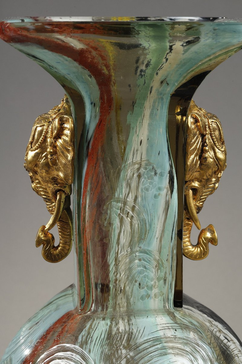 Vase With Elephant Heads - Eugène Rousseau (1827-1890) And Ernest Leveille (1841–1913)-photo-6