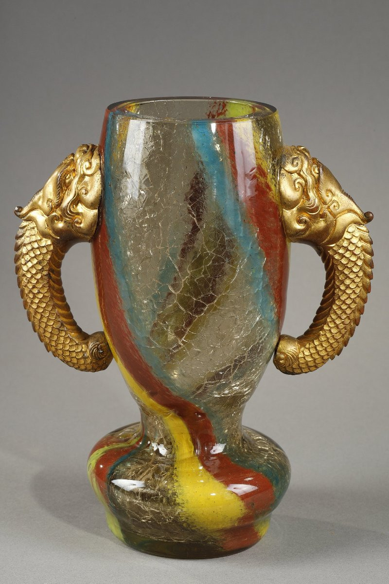 Vase With Dragon Heads - Eugène Rousseau (1827-1890) And Ernest Leveille (1841–1913)-photo-4