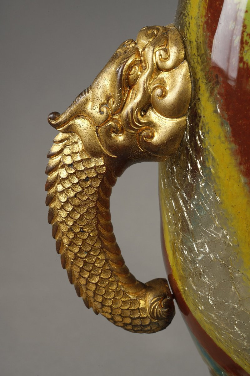 Vase With Dragon Heads - Eugène Rousseau (1827-1890) And Ernest Leveille (1841–1913)-photo-4