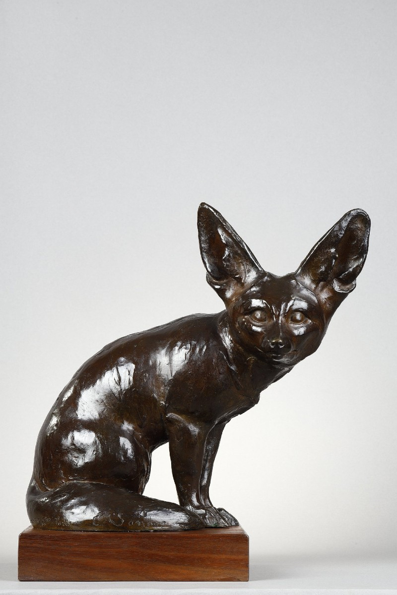 Fennec Sitting With Head Turned - Edouard-marcel Sandoz (1881-1971)