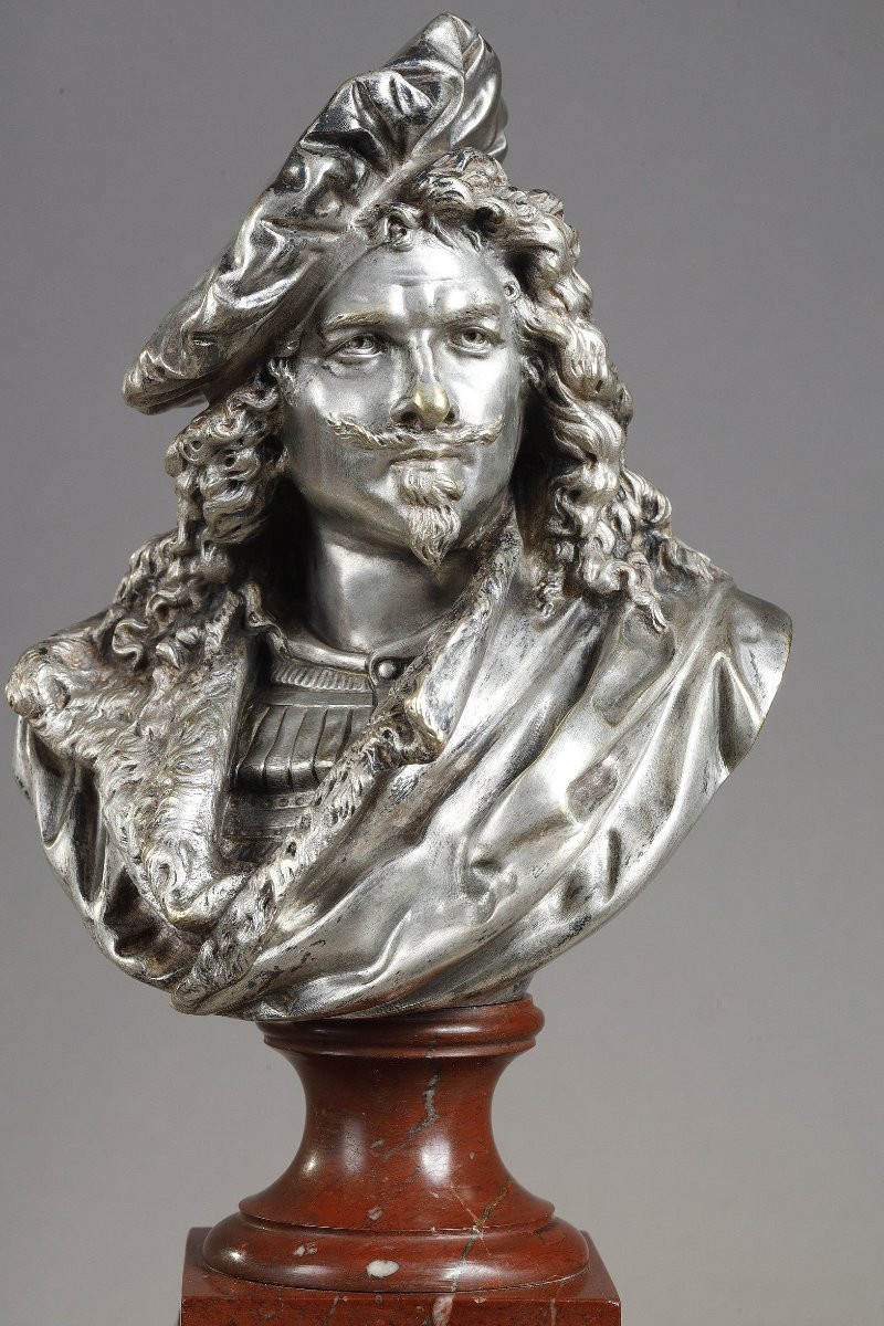 Paire de bustes de Dürer et Rembrandt - Albert-Ernest CARRIER-BELLEUSE (1824-1887)-photo-1