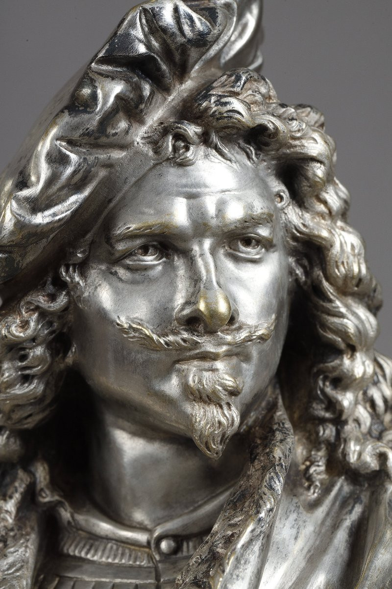 Paire de bustes de Dürer et Rembrandt - Albert-Ernest CARRIER-BELLEUSE (1824-1887)-photo-2