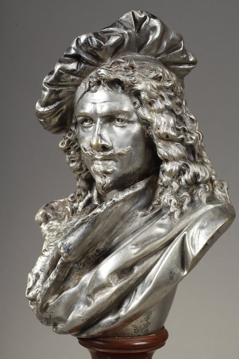 Paire de bustes de Dürer et Rembrandt - Albert-Ernest CARRIER-BELLEUSE (1824-1887)-photo-5