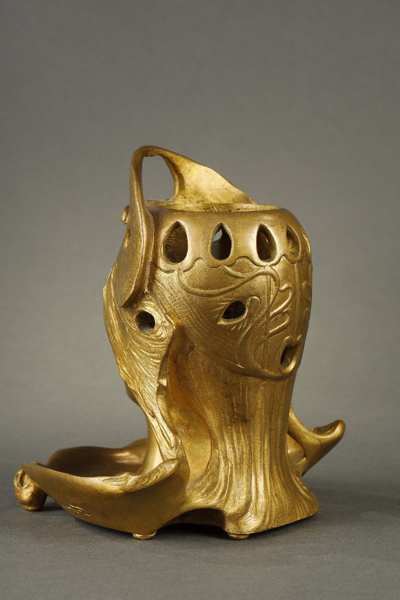 Lampe Art Nouveau - Georges FLAMAND (actif 1895-1925)-photo-3