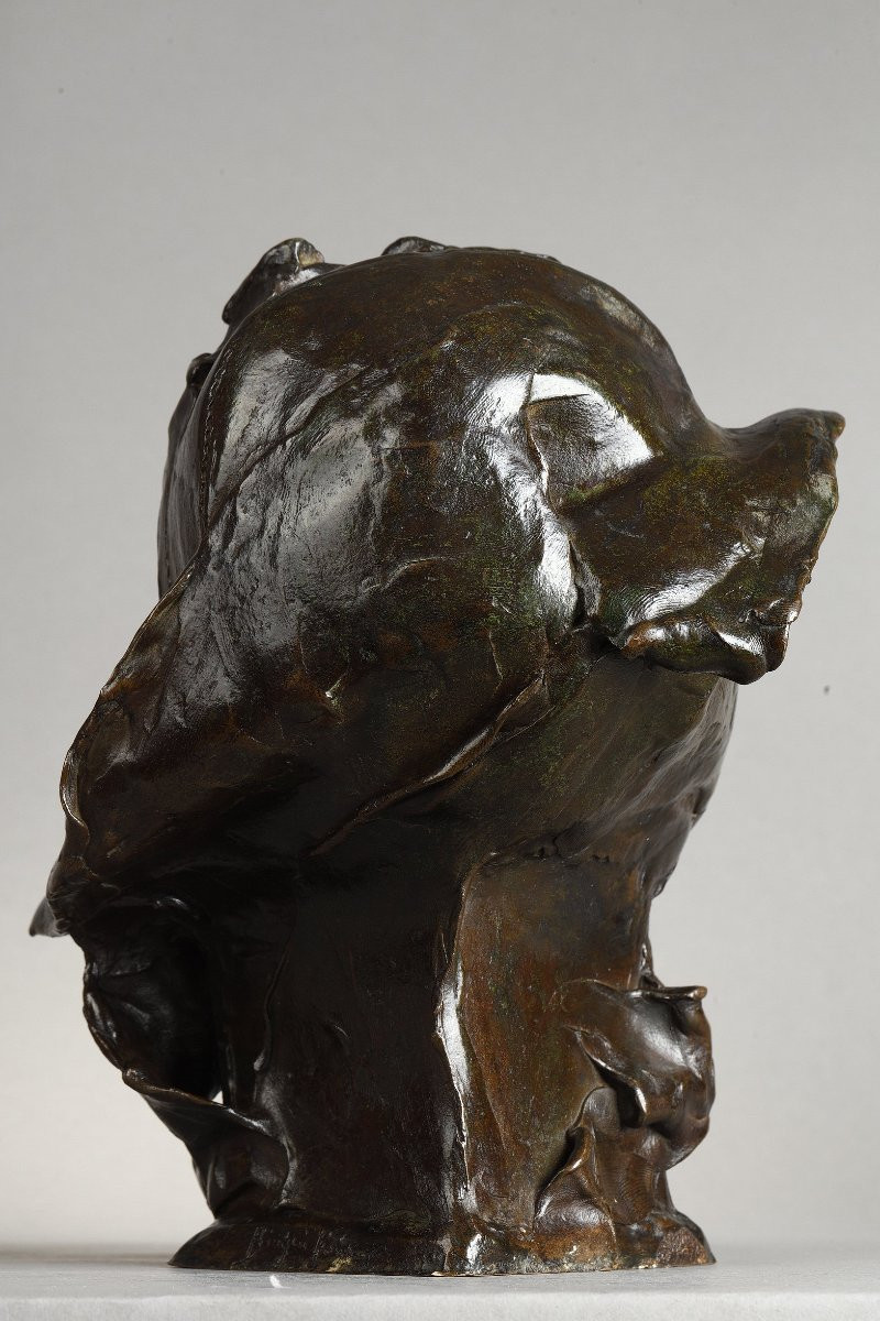  Bébé au bonnet et à la bavette - Jean CARRIÈS (1855-1894)-photo-1