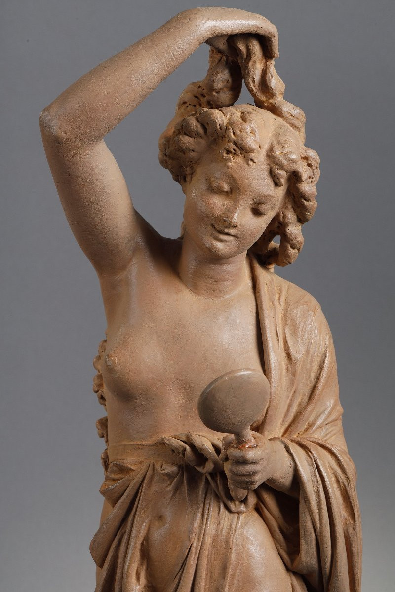 Femme au miroir - Albert-Ernest CARRIER-BELLEUSE (1824-1887)-photo-3