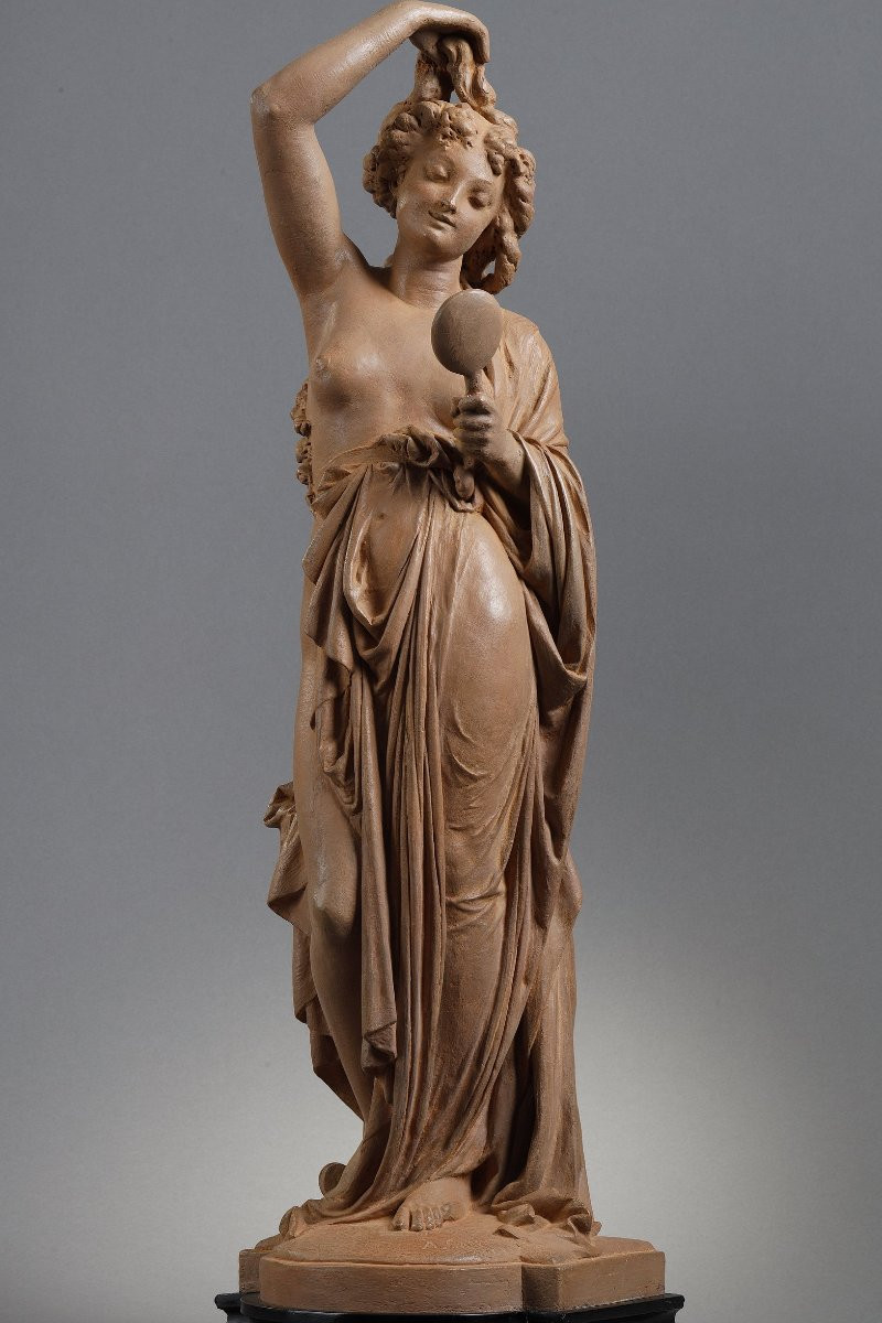 Femme au miroir - Albert-Ernest CARRIER-BELLEUSE (1824-1887)-photo-4