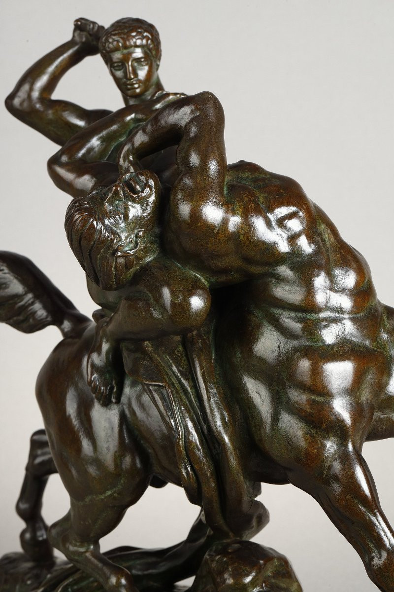 Thésée combattant le centaure Biénor - Antoine-Louis BARYE (1796-1875)-photo-1