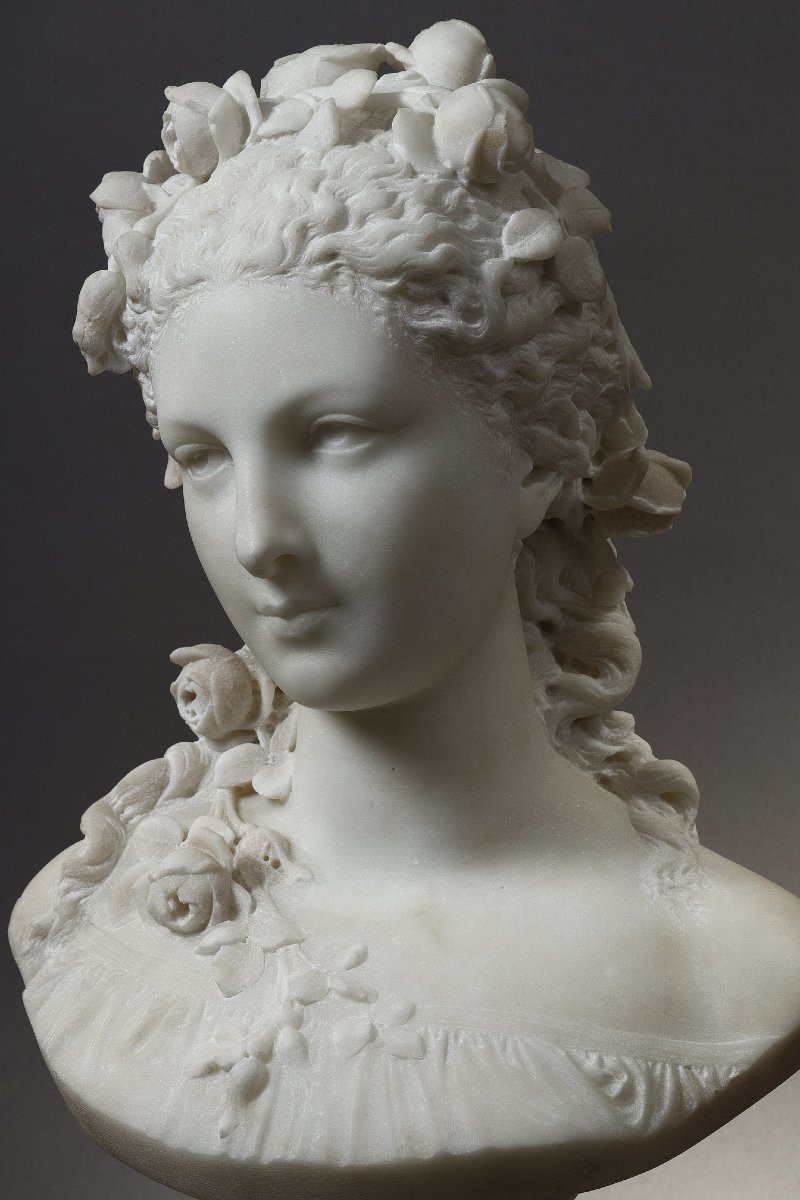 Jeune fille aux roses - Albert-Ernest CARRIER-BELLEUSE (1824-1887)-photo-2