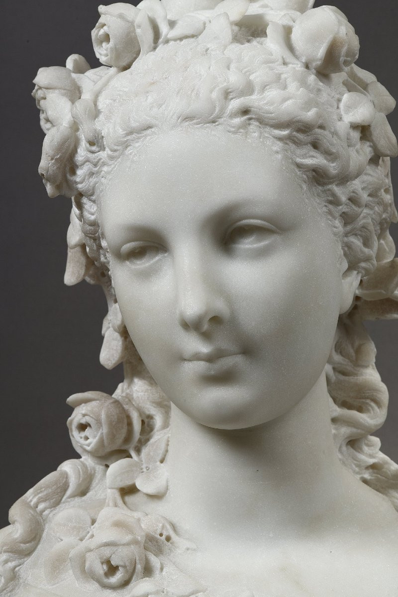 Jeune fille aux roses - Albert-Ernest CARRIER-BELLEUSE (1824-1887)-photo-1