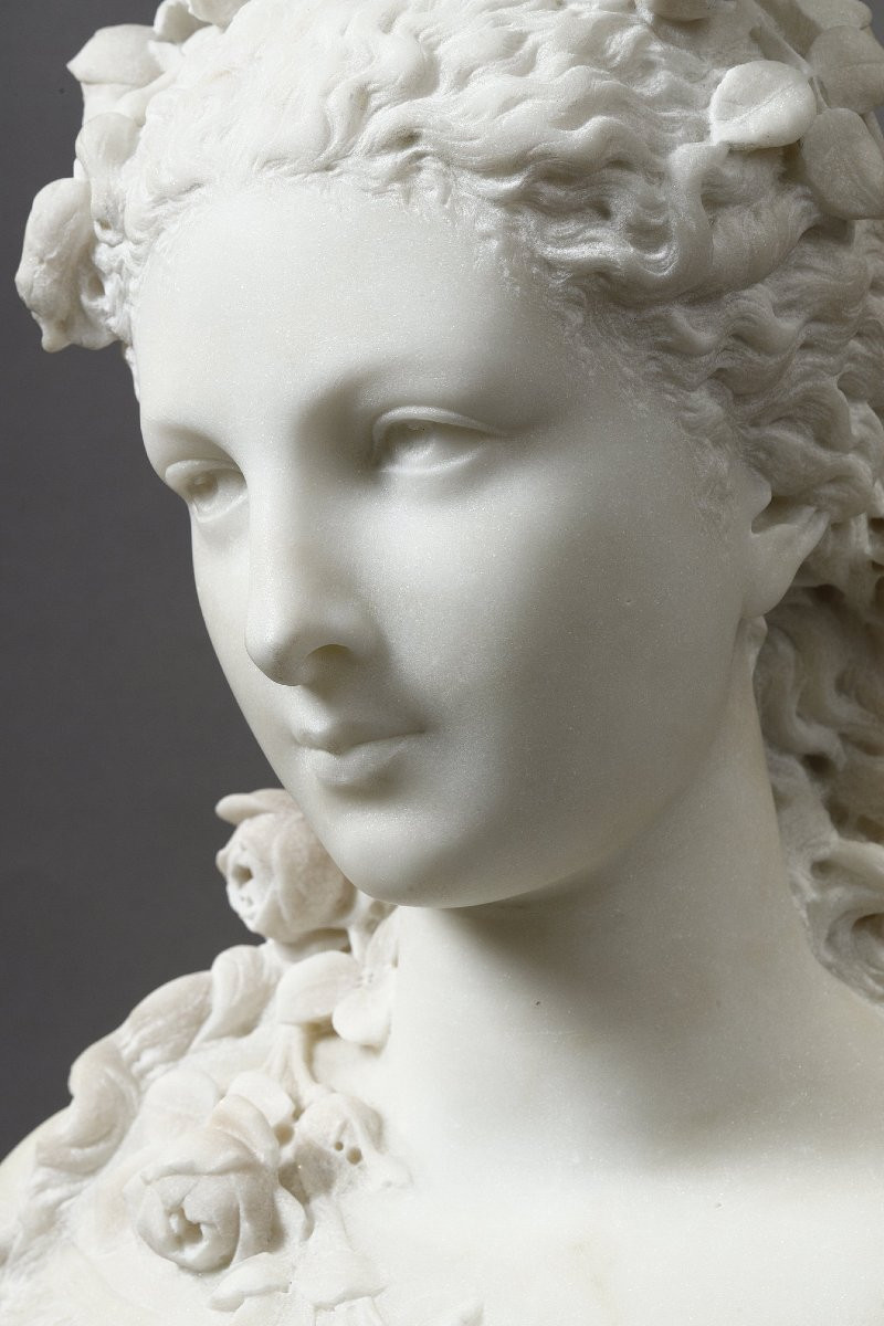 Jeune fille aux roses - Albert-Ernest CARRIER-BELLEUSE (1824-1887)-photo-2