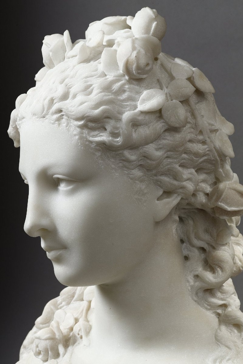 Jeune fille aux roses - Albert-Ernest CARRIER-BELLEUSE (1824-1887)-photo-3