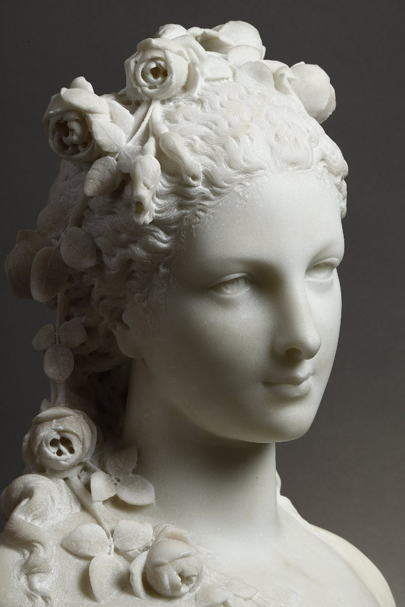 Jeune fille aux roses - Albert-Ernest CARRIER-BELLEUSE (1824-1887)-photo-4