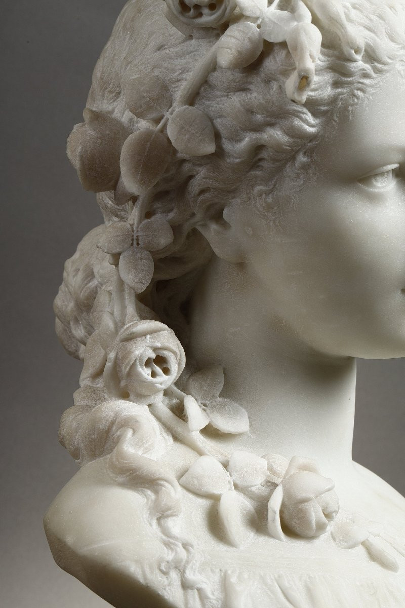 Jeune fille aux roses - Albert-Ernest CARRIER-BELLEUSE (1824-1887)-photo-6