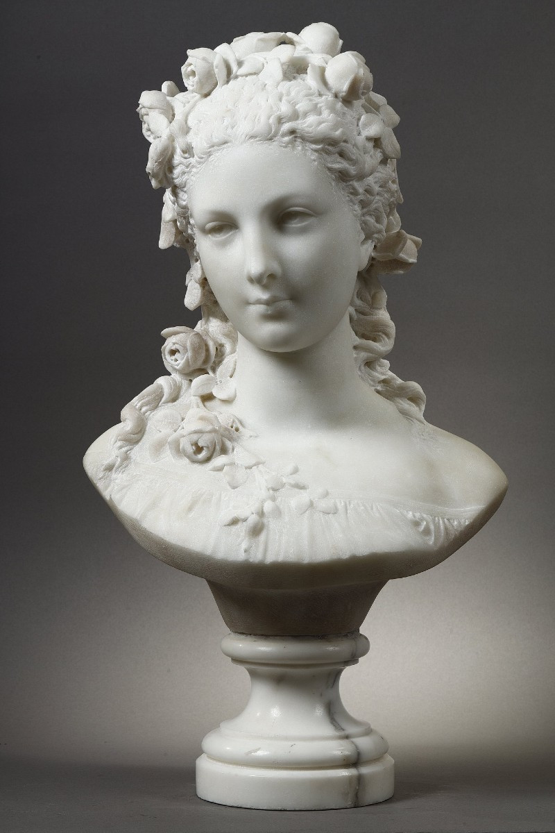 Jeune fille aux roses - Albert-Ernest CARRIER-BELLEUSE (1824-1887)