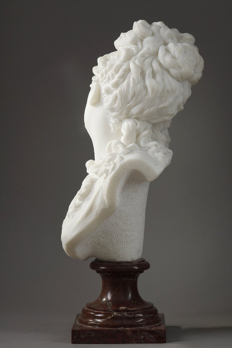 Buste de Jeune femme au peigne - Albert-Ernest CARRIER-BELLEUSE (1824-1887)-photo-6